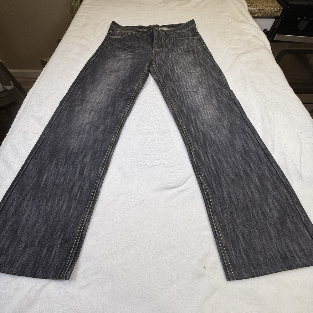 Y2K Southpole 8180 Baggy Jeans Men’s 36x28 Black Wide Leg Hip Hop